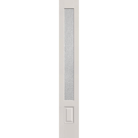 Rain flush glazed fiberglass sidelite panel, 3/4 lite, 14" x 96", white satin smooth finish