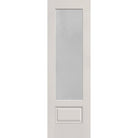 Micro-Granite flush glazed fiberglass entry door, 3/4 lite, 30" x 96", white satin smooth finish
