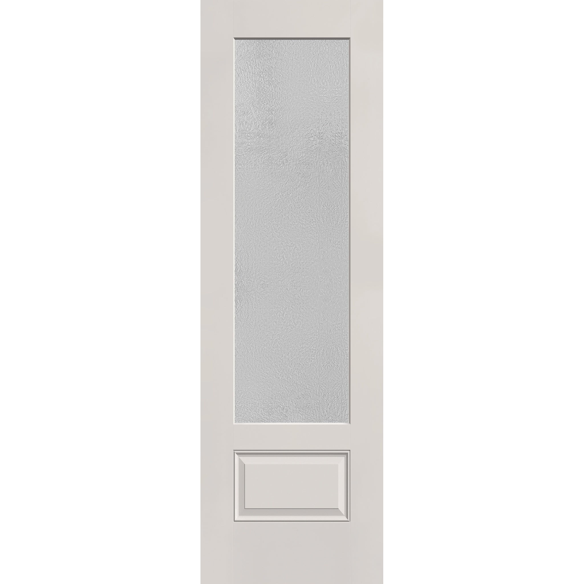 Micro-Granite flush glazed fiberglass entry door, 3/4 lite, 30" x 96", white satin smooth finish