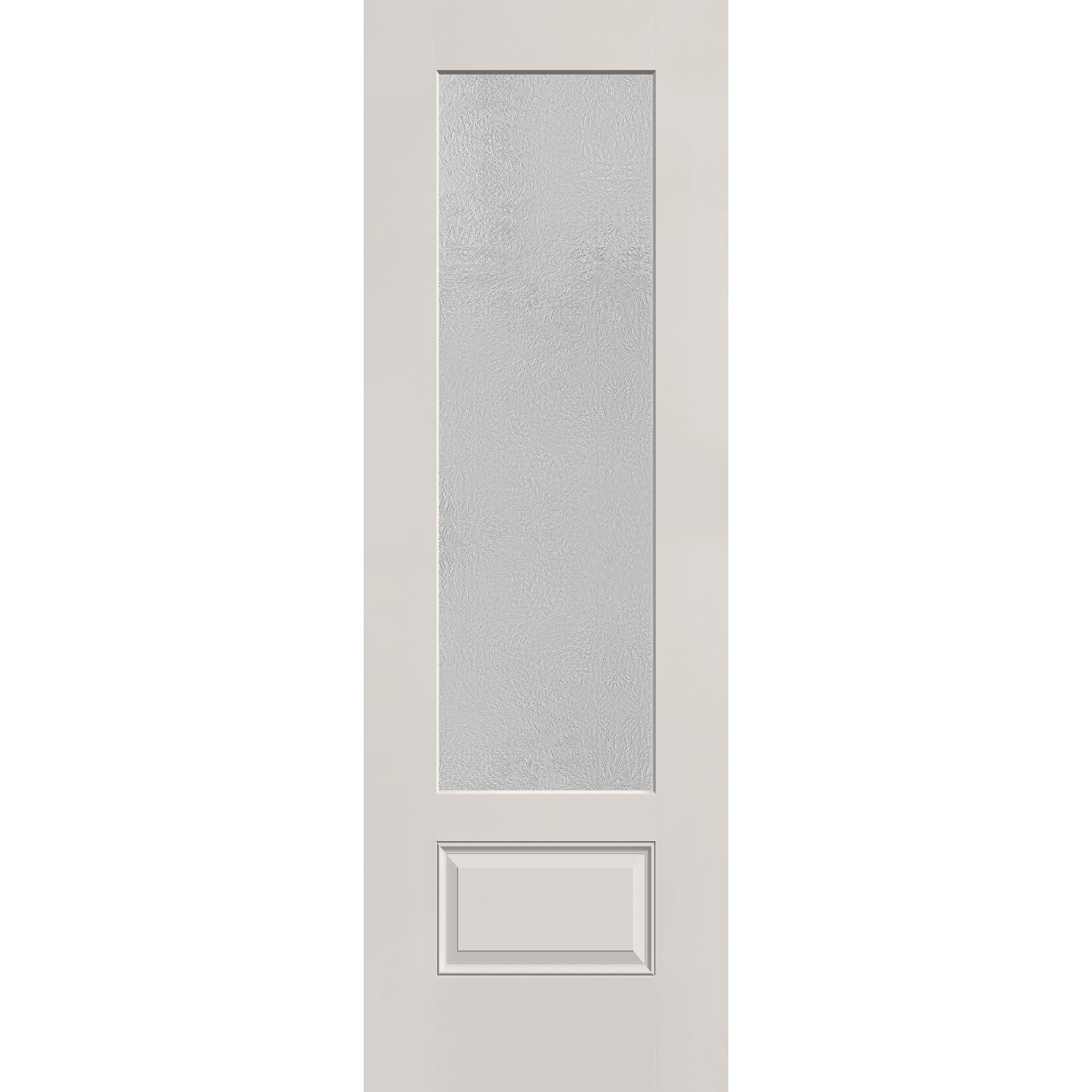 Micro-Granite flush glazed fiberglass entry door, 3/4 lite, 32" x 96", white satin smooth finish
