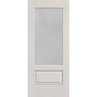 Micro-Granite flush glazed fiberglass entry door, 3/4 lite, 34" x 80", white satin smooth finish
