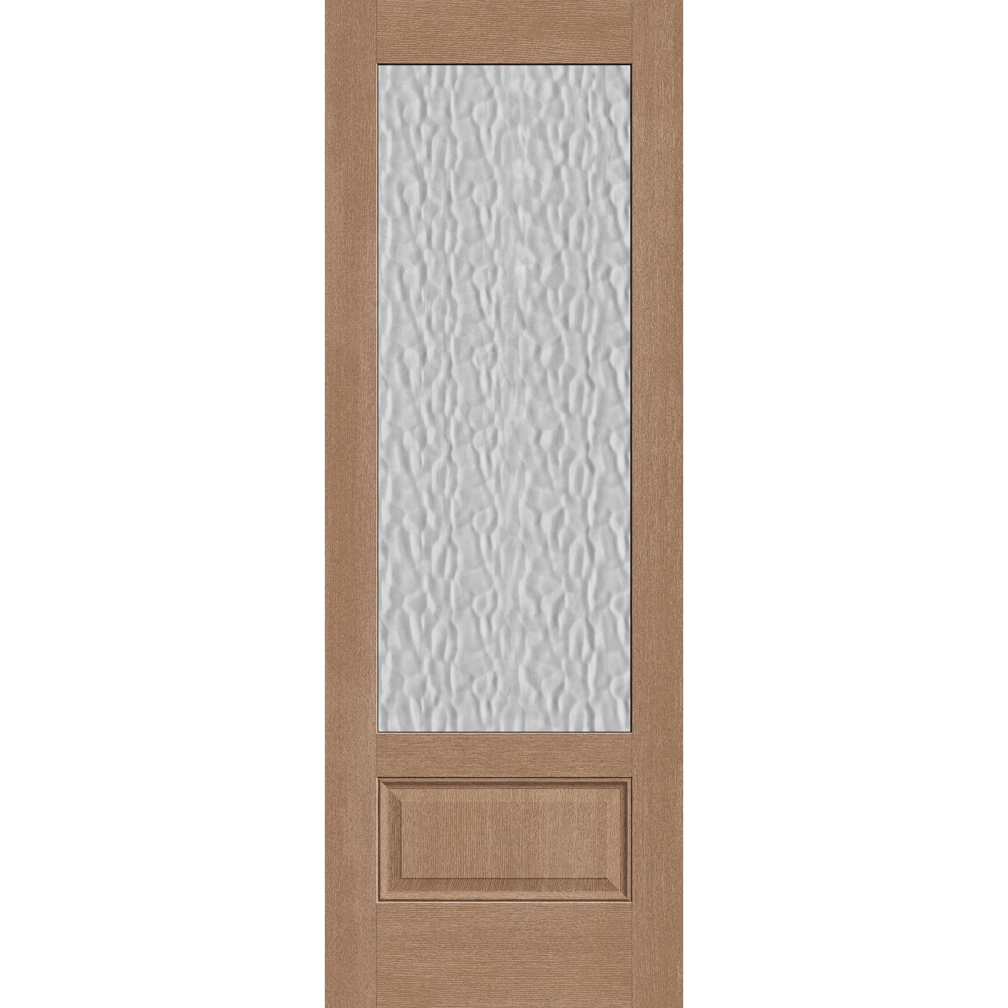 Vapor flush glazed fiberglass entry door, 3/4 lite, 34" x 96", white satin smooth finish