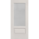 Micro-Granite flush glazed hurricane-rated fiberglass entry door, 3/4 lite, 36" x 80", white satin smooth finish
