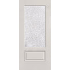 Double Waterglass flush glazed fiberglass entry door, 3/4 lite, 36" x 80", white satin smooth finish