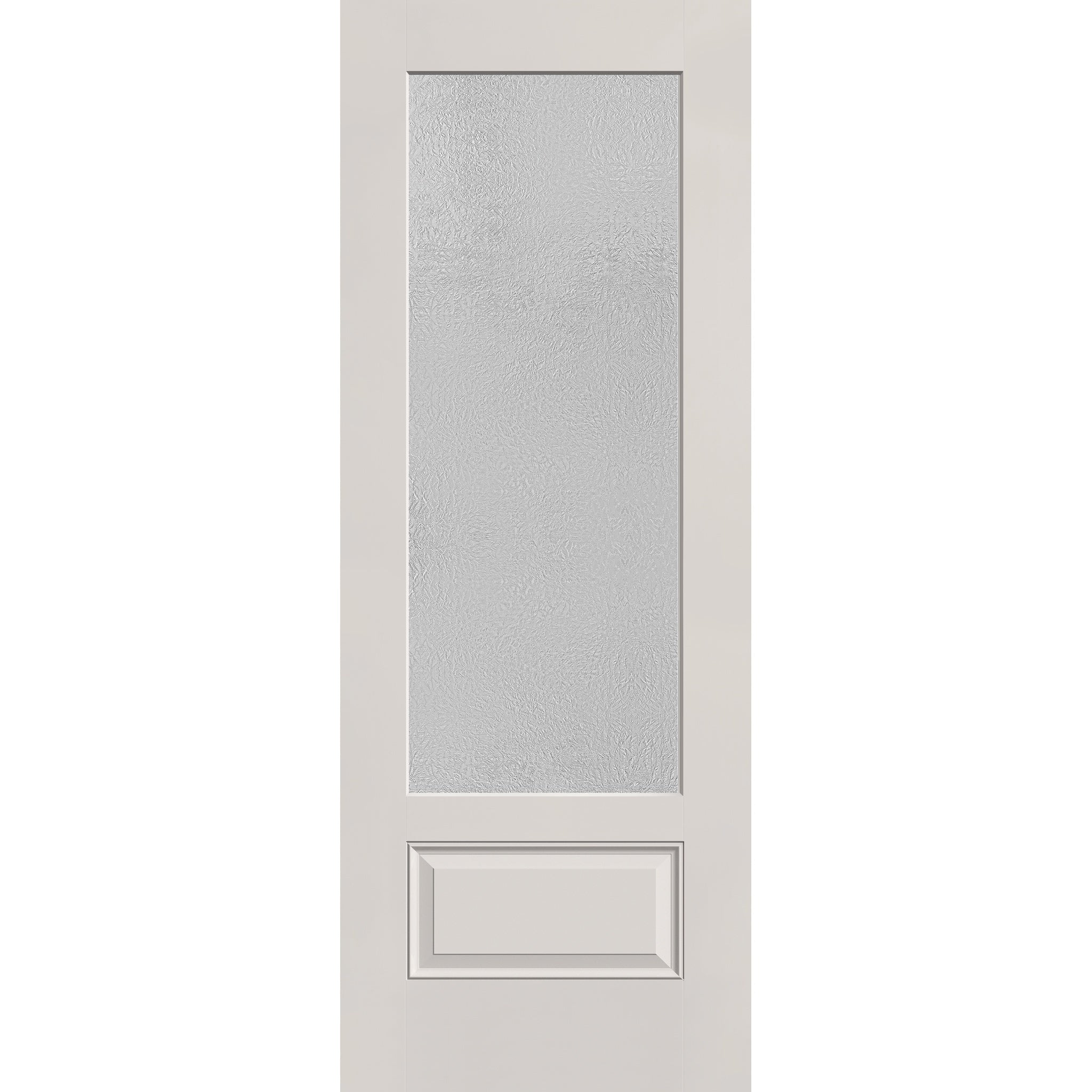 Micro-Granite flush glazed fiberglass entry door, 3/4 lite, 36" x 96", white satin smooth finish