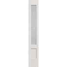 Rain flush glazed fiberglass sidelite panel, 3/4 lite shaker, 12" x 80", white satin smooth finish