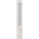 Micro-Granite flush glazed hurricane-rated fiberglass sidelite panel, 3/4 lite shaker, 12" x 80", white satin smooth finish