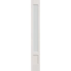 Frost flush glazed fiberglass sidelite panel, 3/4 lite shaker, 12" x 96", white satin smooth finish