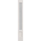 Micro-Granite flush glazed fiberglass sidelite panel, 3/4 lite shaker, 12" x 96", white satin smooth finish