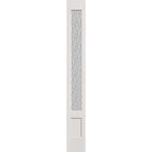 Vapor flush glazed fiberglass sidelite panel, 3/4 lite shaker, 12" x 96", white satin smooth finish