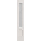 Micro-Granite flush glazed fiberglass sidelite panel, 3/4 lite shaker, 14" x 80", white satin smooth finish