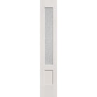 Rain flush glazed fiberglass sidelite panel, 3/4 lite shaker, 14" x 80", white satin smooth finish
