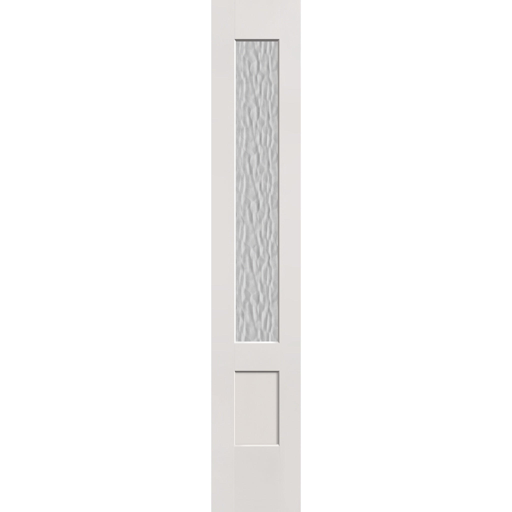 Vapor flush glazed fiberglass sidelite panel, 3/4 lite shaker, 14" x 80", white satin smooth finish