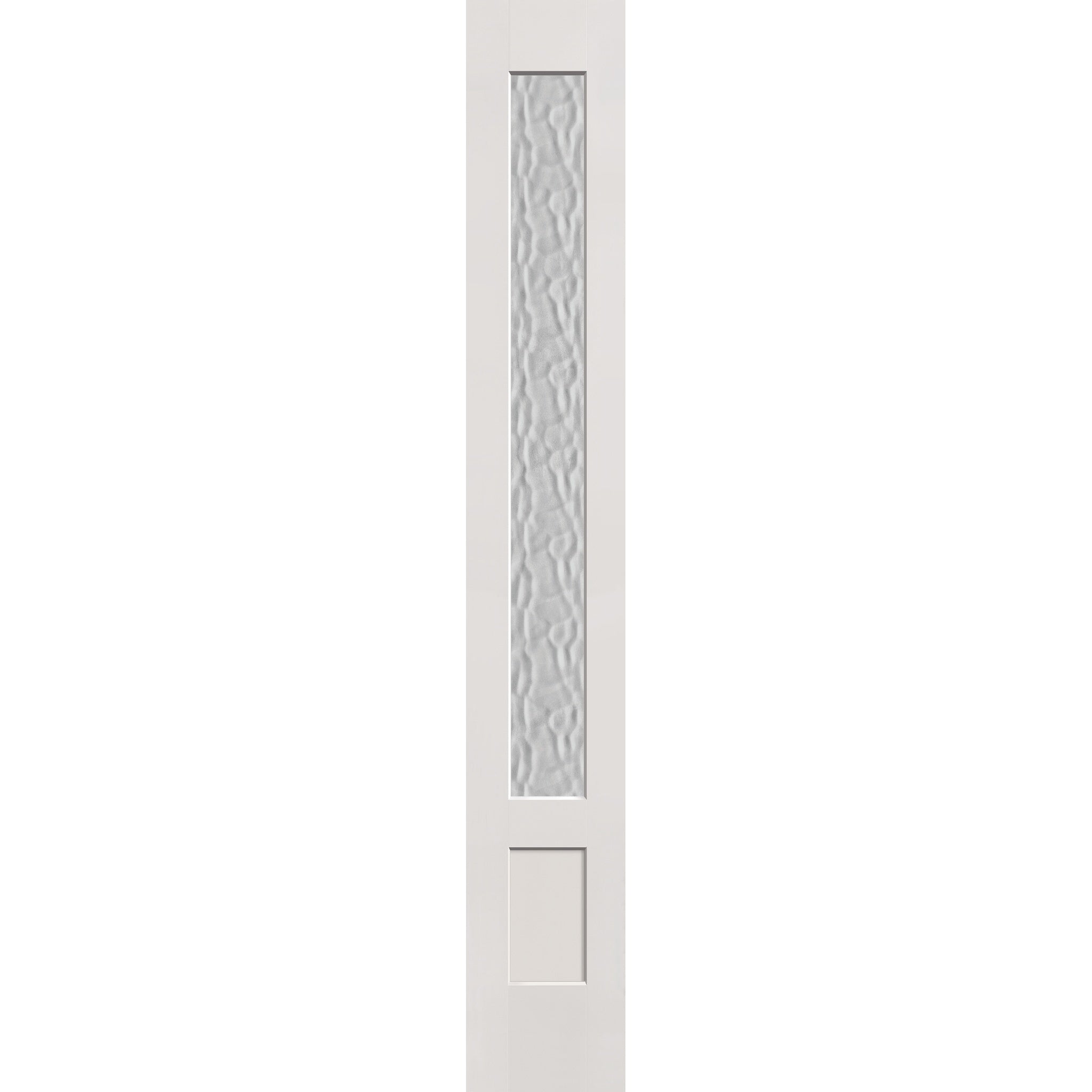 Vapor flush glazed fiberglass sidelite panel, 3/4 lite shaker, 14" x 96", white satin smooth finish