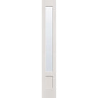 Clear flush glazed hurricane-rated fiberglass sidelite panel, 3/4 lite shaker, 14" x 96", white satin smooth finish