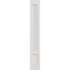 Frost flush glazed hurricane-rated fiberglass sidelite panel, 3/4 lite shaker, 14" x 96", white satin smooth finish