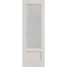 Micro-Granite flush glazed fiberglass entry door, 3/4 lite shaker, 32" x 96", white satin smooth finish