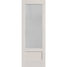 Micro-Granite flush glazed fiberglass entry door, 3/4 lite shaker, 34" x 96", white satin smooth finish