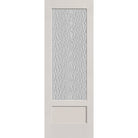 Vapor flush glazed fiberglass entry door, 3/4 lite shaker, 34" x 96", white satin smooth finish