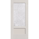 Double Waterglass flush glazed fiberglass entry door, 3/4 lite shaker, 36" x 80", white satin smooth finish