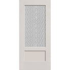 Vapor flush glazed fiberglass entry door, 3/4 lite shaker, 36" x 80", white satin smooth finish