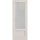 Micro-Granite flush glazed fiberglass entry door, 3/4 lite shaker, 36" x 96", white satin smooth finish