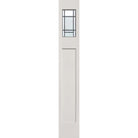 Berkley flush glazed fiberglass sidelite panel, Craftsman top lite, 12" x 80", white satin smooth finish, Patina caming