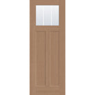 3 light grille flush glazed fiberglass entry door, Craftsman 2 panel, 36" x 96", tan woodgrain finish, white grilles between glass