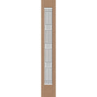 Austin flush glazed hurricane-rated fiberglass sidelite panel, full lite, 12" x 80", tan woodgrain finish, Satin Nickel caming