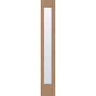 Clear flush glazed hurricane-rated fiberglass sidelite panel, full lite, 12" x 80", tan woodgrain finish
