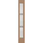 Dexter flush glazed hurricane-rated fiberglass sidelite panel, full lite, 12" x 80", tan woodgrain finish, Black Aluminum caming