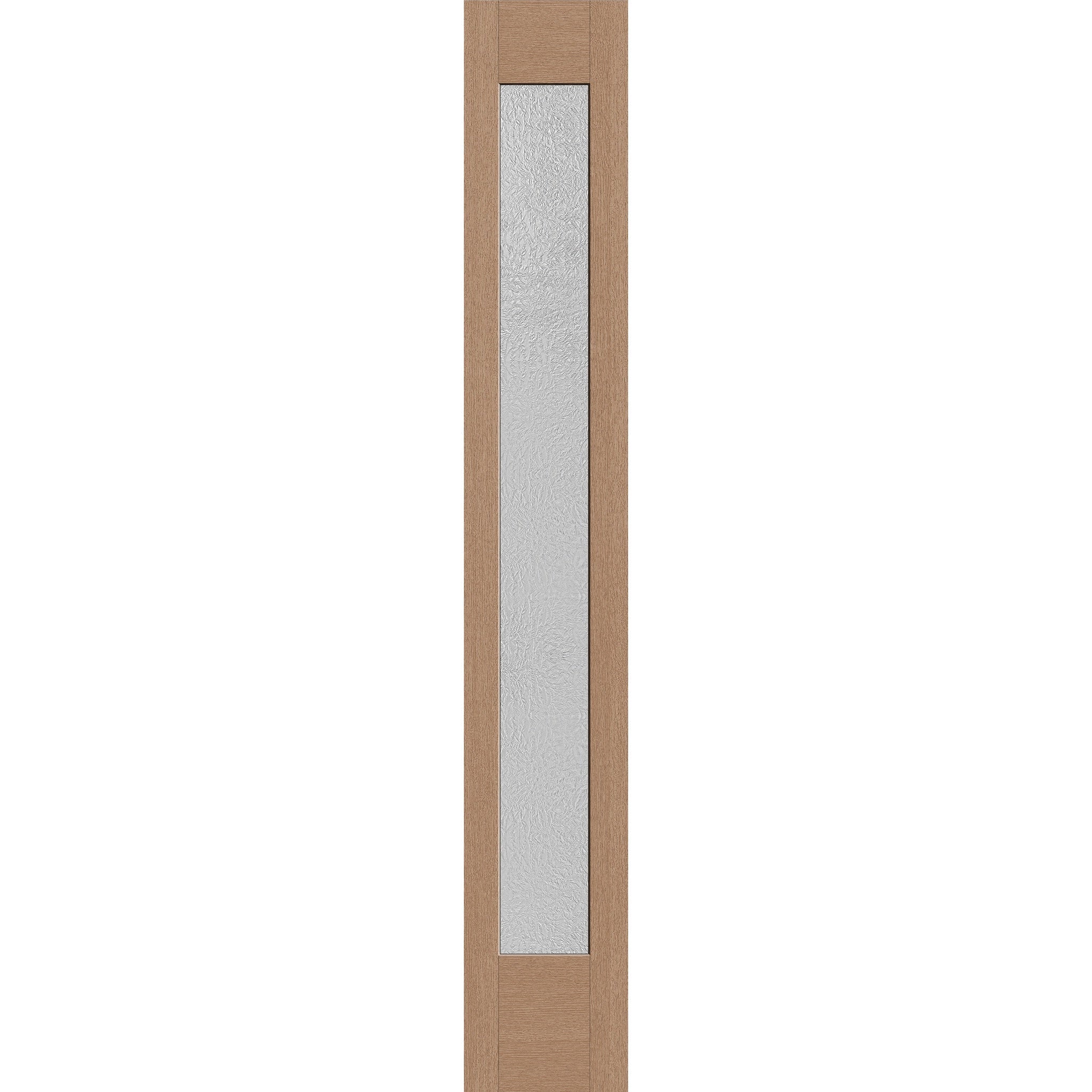 Micro-Granite flush glazed hurricane-rated fiberglass sidelite panel, full lite, 12" x 80", tan woodgrain finish