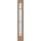 Berkley flush glazed fiberglass sidelite panel, full lite, 12" x 80", tan woodgrain finish, Patina caming