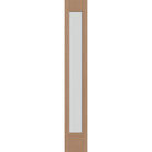 Frost flush glazed fiberglass sidelite panel, full lite, 12" x 80", tan woodgrain finish