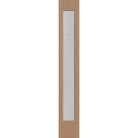 Micro-Granite flush glazed fiberglass sidelite panel, full lite, 12" x 80", tan woodgrain finish
