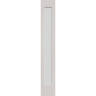 Frost flush glazed hurricane-rated fiberglass sidelite panel, full lite, 12" x 80", white satin smooth finish