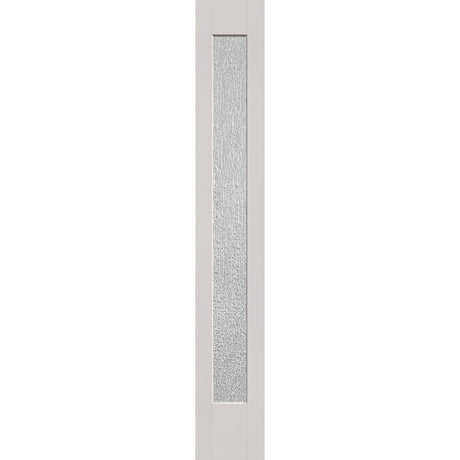 Rain flush glazed hurricane-rated fiberglass sidelite panel, full lite, 12" x 80", white satin smooth finish