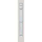 Berkley flush glazed fiberglass sidelite panel, full lite, 12" x 80", white satin smooth finish, Patina caming
