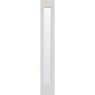 Clear flush glazed fiberglass sidelite panel, full lite, 12" x 80", white satin smooth finish