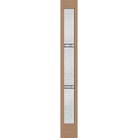 Dexter flush glazed hurricane-rated fiberglass sidelite panel, full lite, 12" x 96", tan woodgrain finish, Black Aluminum caming