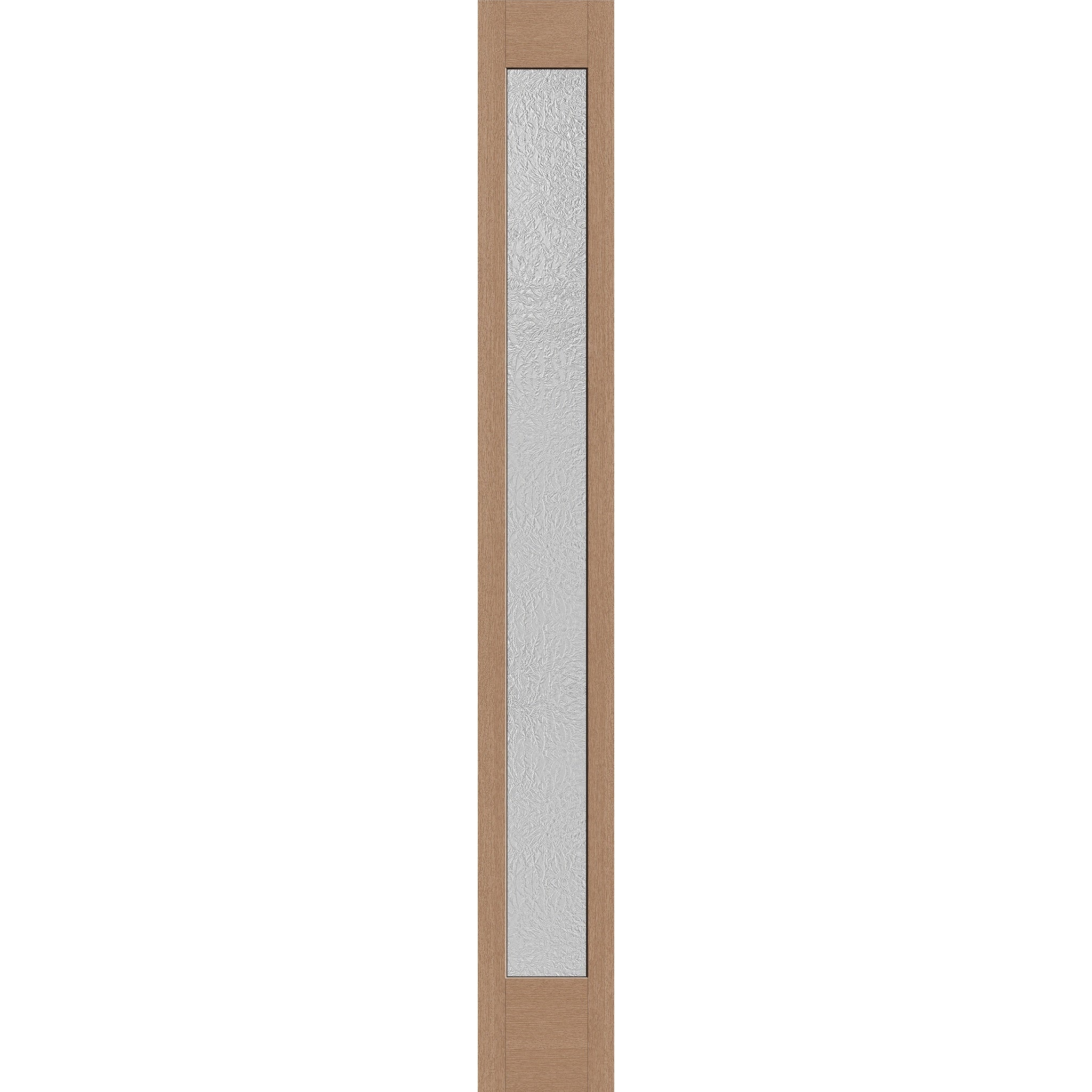 Micro-Granite flush glazed hurricane-rated fiberglass sidelite panel, full lite, 12" x 96", tan woodgrain finish