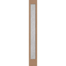 Rain flush glazed hurricane-rated fiberglass sidelite panel, full lite, 12" x 96", tan woodgrain finish