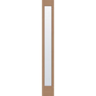 Clear flush glazed fiberglass sidelite panel, full lite, 12" x 96", tan woodgrain finish