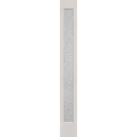 Rain flush glazed hurricane-rated fiberglass sidelite panel, full lite, 12" x 96", white satin smooth finish