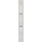 Dexter flush glazed fiberglass sidelite panel, full lite, 12" x 96", white satin smooth finish, Black Aluminum caming