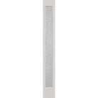 Rain flush glazed fiberglass sidelite panel, full lite, 12" x 96", white satin smooth finish