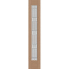 Austin flush glazed hurricane-rated fiberglass sidelite panel, full lite, 14" x 80", tan woodgrain finish, Satin Nickel caming