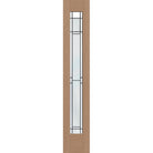 Berkley flush glazed hurricane-rated fiberglass sidelite panel, full lite, 14" x 80", tan woodgrain finish, Patina caming
