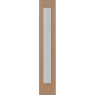 Micro-Granite flush glazed hurricane-rated fiberglass sidelite panel, full lite, 14" x 80", tan woodgrain finish