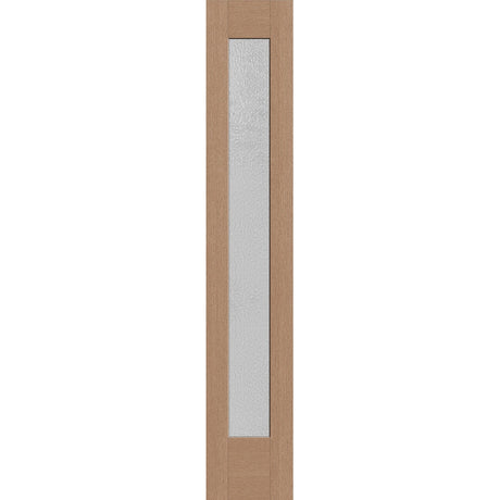 Micro-Granite flush glazed hurricane-rated fiberglass sidelite panel, full lite, 14" x 80", tan woodgrain finish